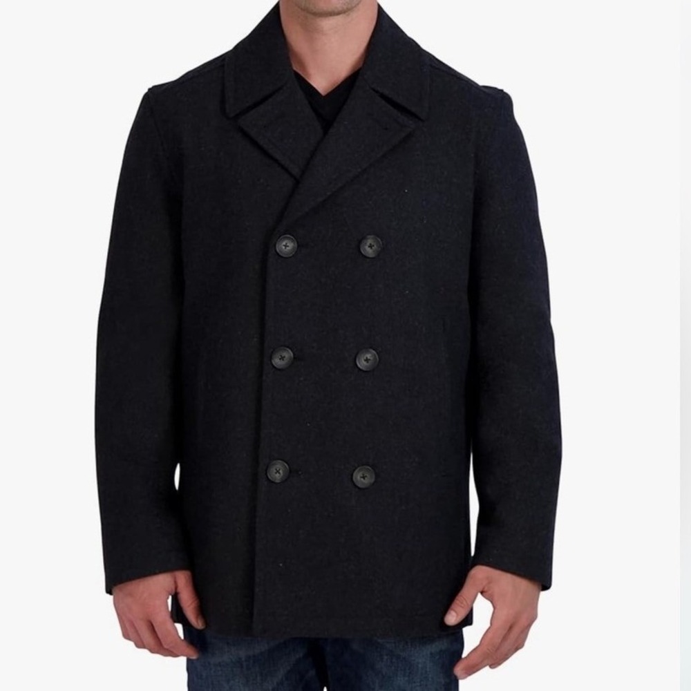 Nautica Classic Double Breasted Peacoat Mens Medium‎